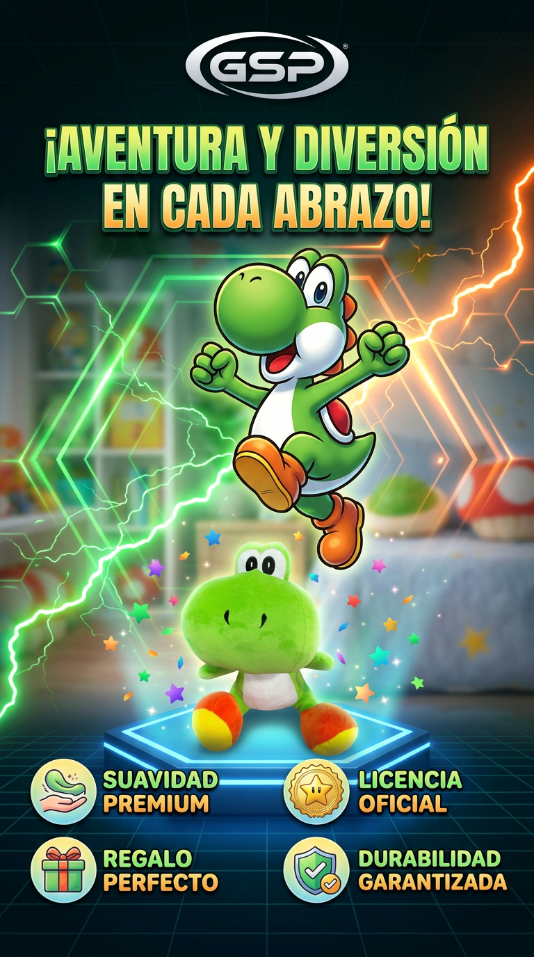 PELUCHE YOSHI Little Buddy Super Mario All Star